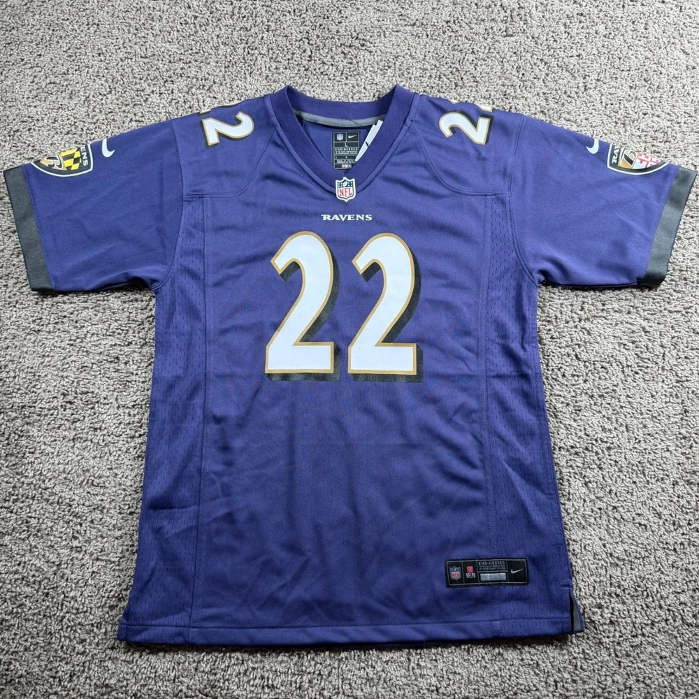 Nike Baltimore Ravens NEW Derrick Henry 22 Purple Youth Jersey Large 14/16 NFL